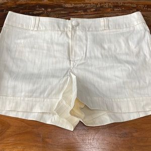 3 item bundle for $15✨ Cream white satin pinstripe shorts